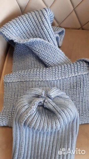 Набор шапка тыковка + снуд детский