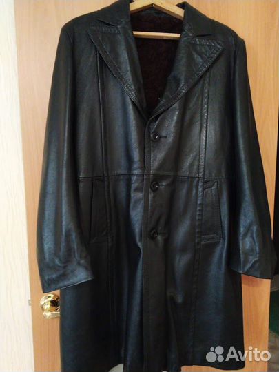 Плащ кожаный