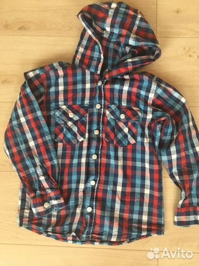 Рубашки в клетку, р.122-128