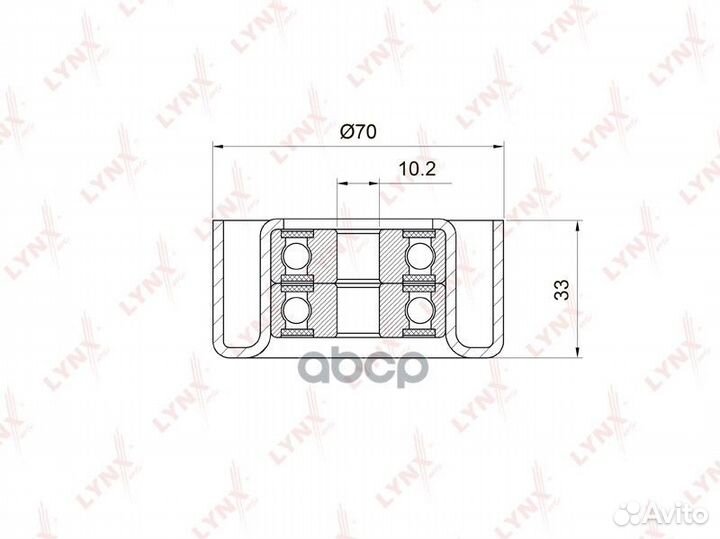 Ролик обводной приводного ремня PB7033 lynxauto