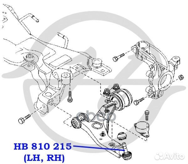 Опора шаровая HB810215 Hanse