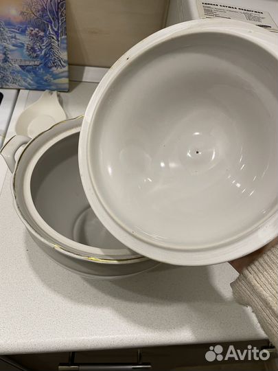 Супница фарфор СССР с крышкой