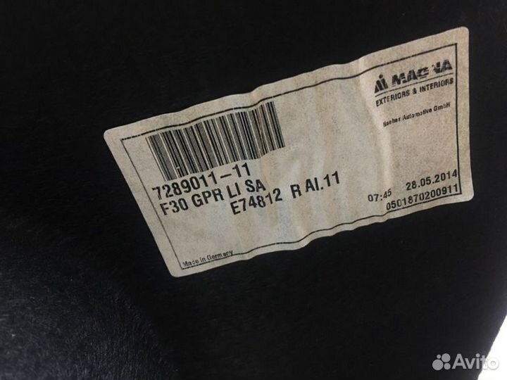 Обшивка багажника левая Bmw 3 F30