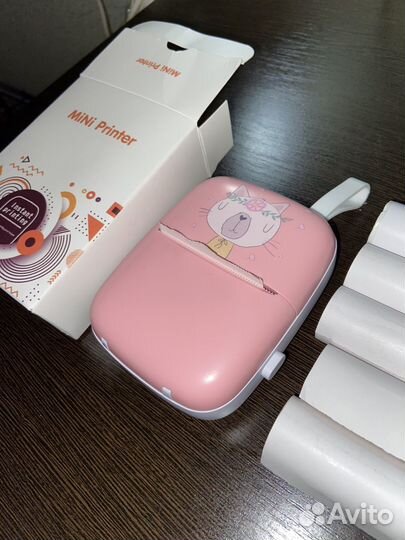 Портативный мини термопринтер