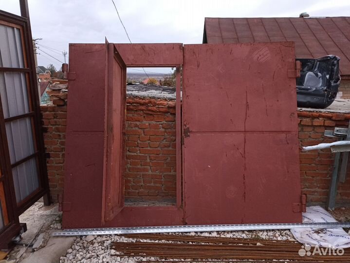 Ворота гаражные металлические бу