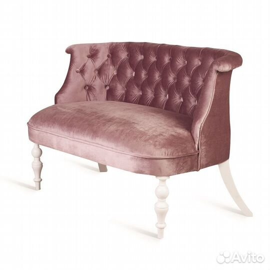 Диван Бархат эмаль белая 24 - розовый