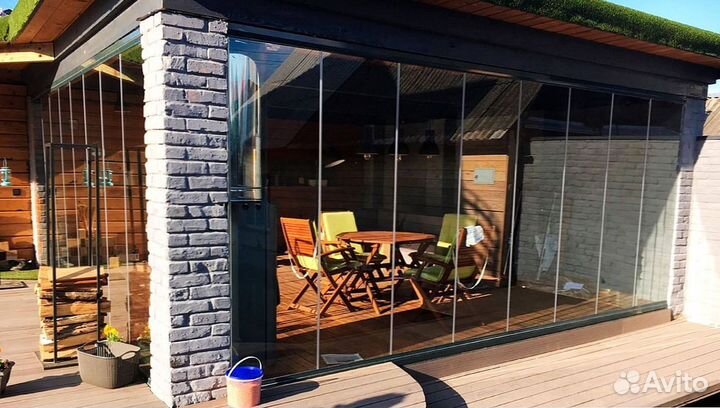 Безрамное остекление Французские окна