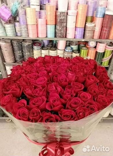 Розы высокие Доставка цветов