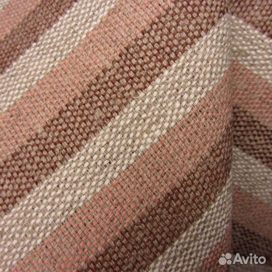 Мебельная (обивочная) льняная ткань в полоску