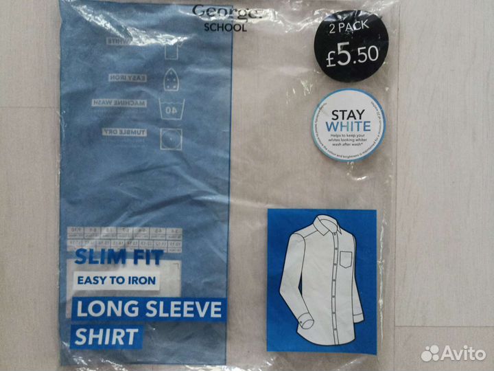 Рубашка белая George, 146 см