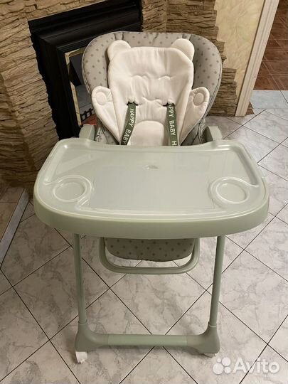 Детский стульчик для кормления happy baby
