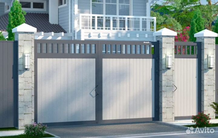 Откатные ворота с подушкой