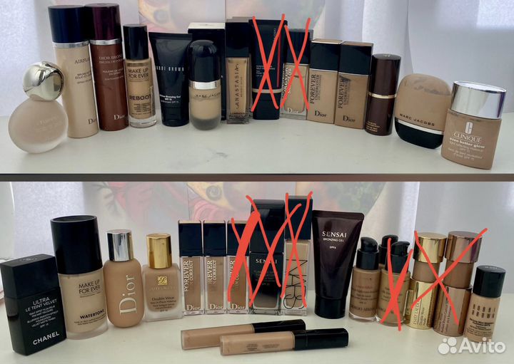 Тон крем Chanel, Bobbi brown, Dior и др