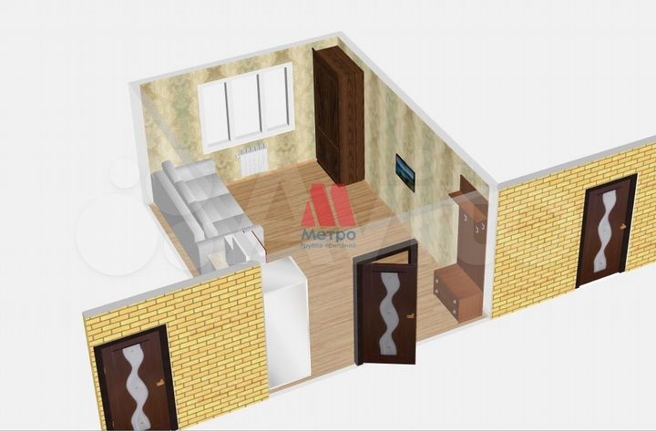 Комната 18,9 м² в 1-к., 4/5 эт.