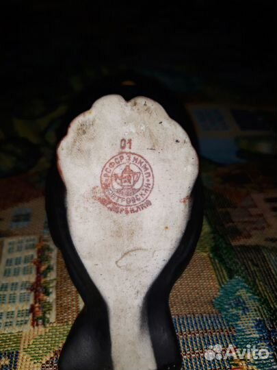 Антикварная пепельница галчонок