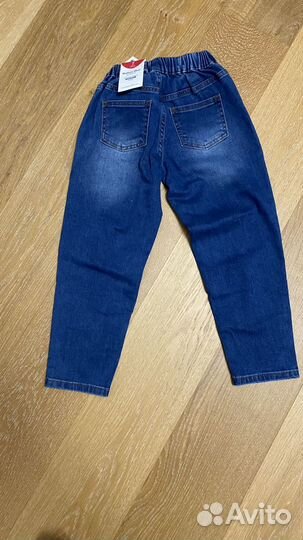 Джинсы новые для девочки button blue 122
