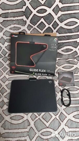Коврик для мыши Trust Glide Flex RGB новый