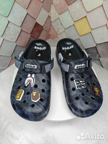 A bathing ape x crocs classic clog (M9,M10,M11)