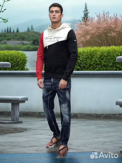 Толстовка трехцветная Tommy Hilfiger