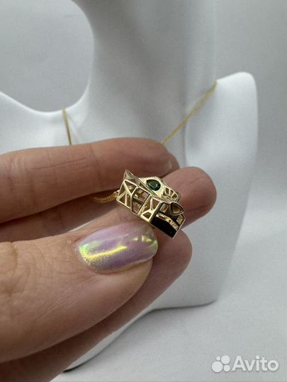 Золотой комплект Cartier пантера 585