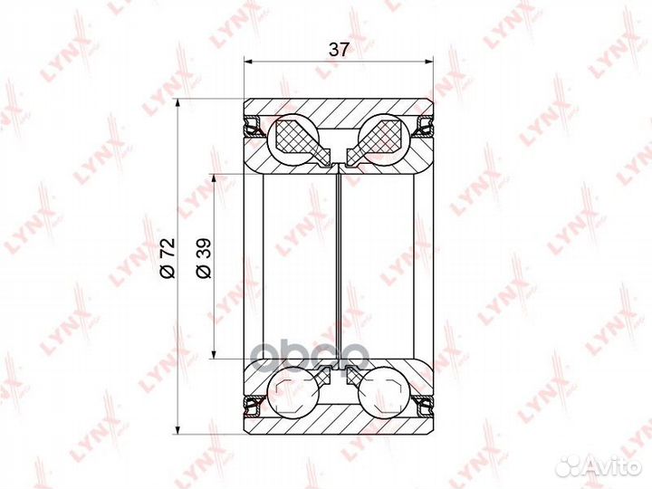 Подшипник ступицы колеса перед WB1240 lynxauto