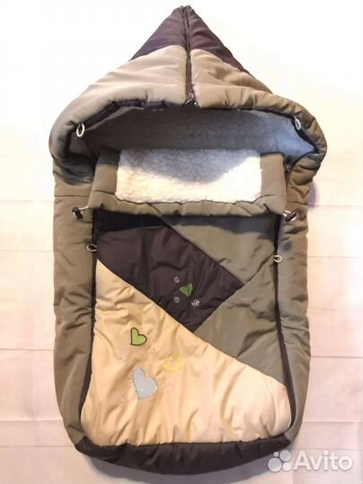 Меховой конверт в коляску, санки Oldos