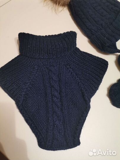 Шапка манишка варежки