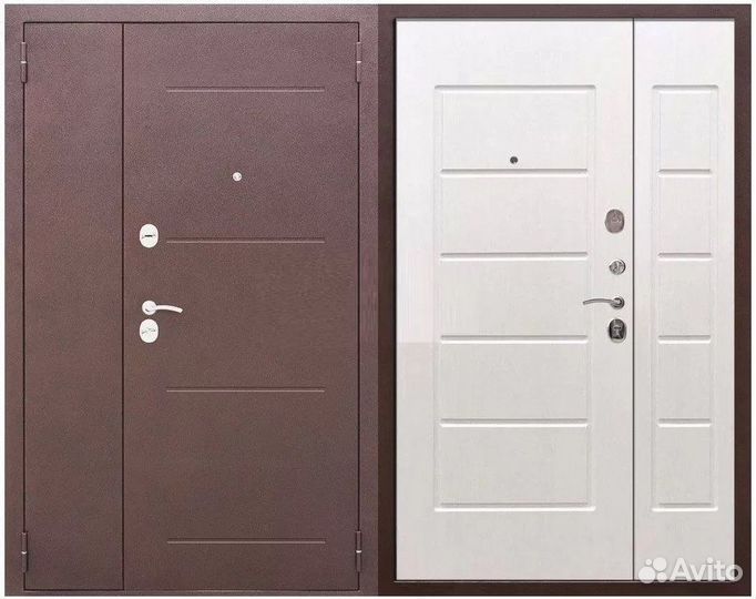 Двери входные двухстворчатые