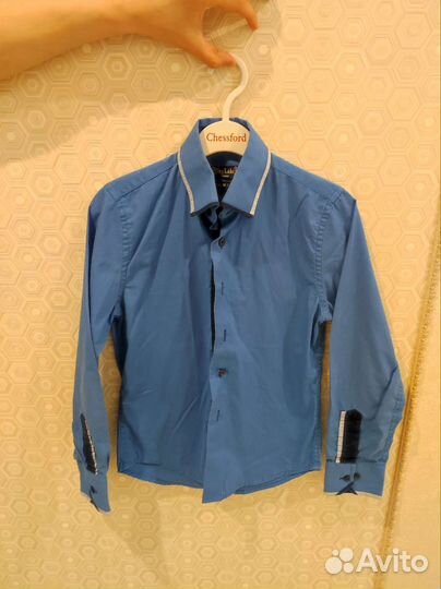 Рубашки школьные, голубая и синяя