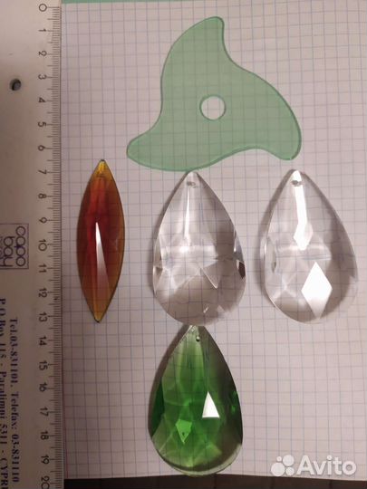 Подвески стеклянные для люстр гвоздики для крепежа