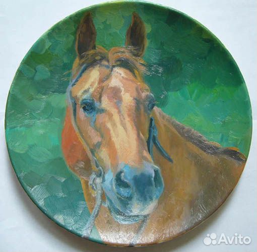 Портрет собаки (На заказ) на керамической тарелке