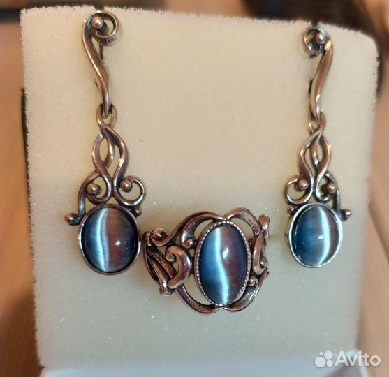 Комплект серьги и кольцо