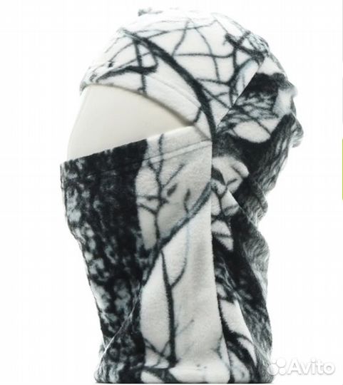 Подшлемник флисовый Балаклава белый лес