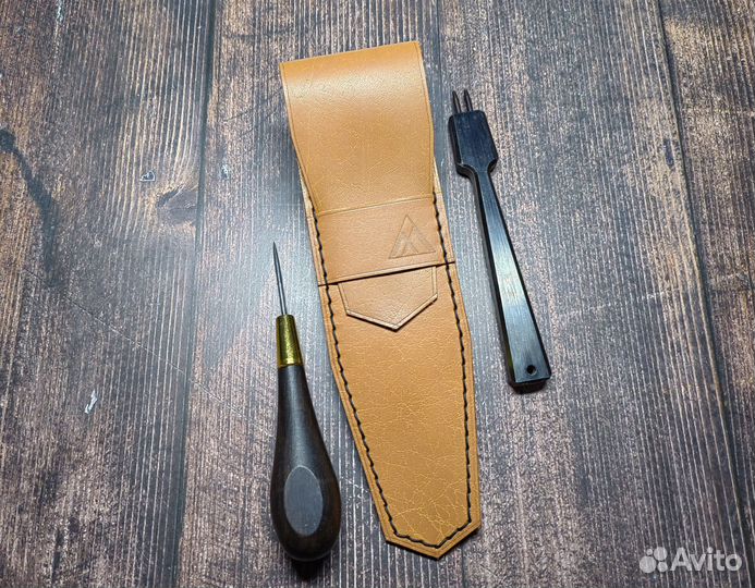 Пенал для ручек. Натуральная кожа