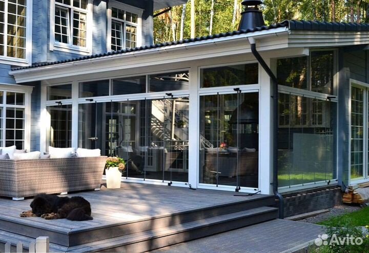 Безрамное (панорамное) остекление веранд