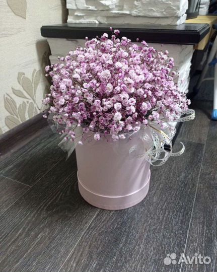 Гипсофила в шляпной коробке