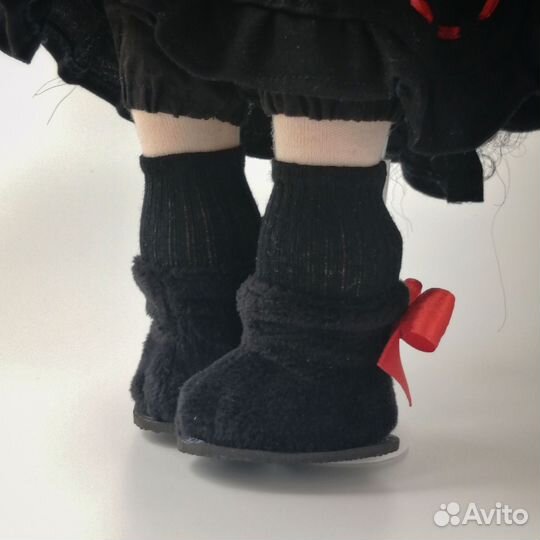 Интерьерная кукла Нэко-тян в чёрном