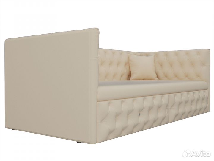 Диван детский прямой Найс, экокожа, бежевый