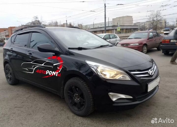 Бампер Хендай Солярис Рестайлинг цвет Черный