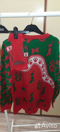 Парные свитера для маленького питомца и хозяина