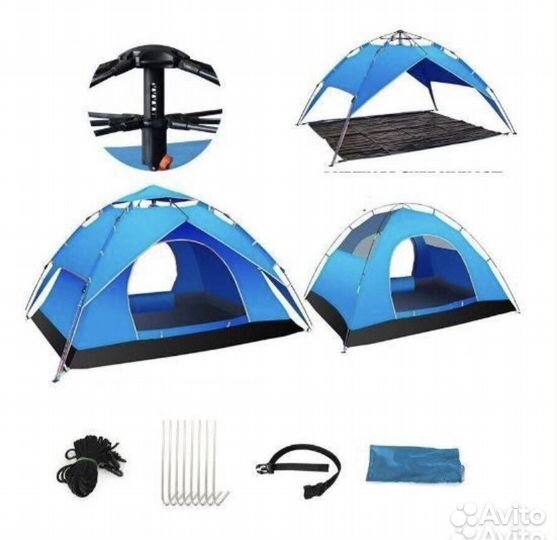 Палатка 4х местная автоматическая 2067 2х слойная