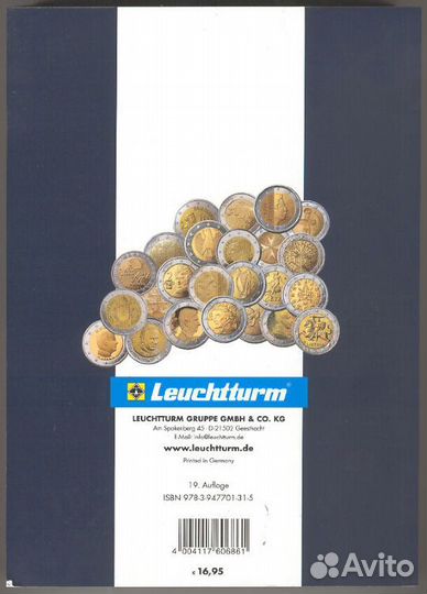 Каталог банкнот и монет евро 1999-2022 гг. Deutsch
