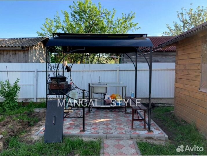 Мангал с крышей