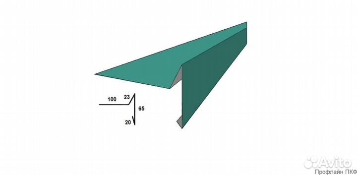 Планка торцевая для гибкой черепицы