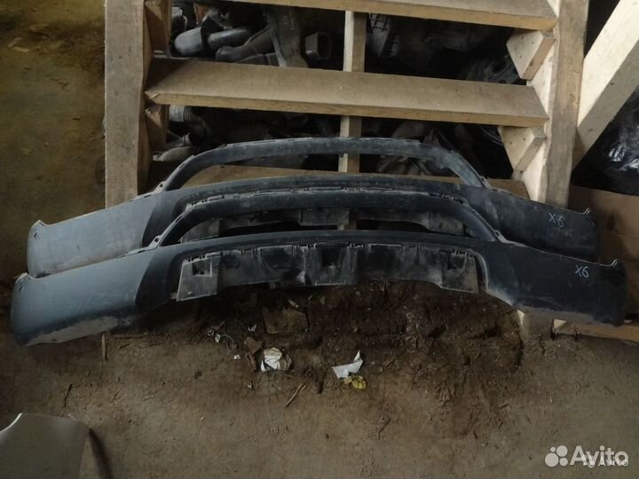 BMW X6 E71 2008 юбка на передний бампер