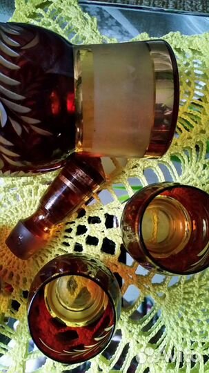 Графин и 4 рюмки,Богемия,Чехия