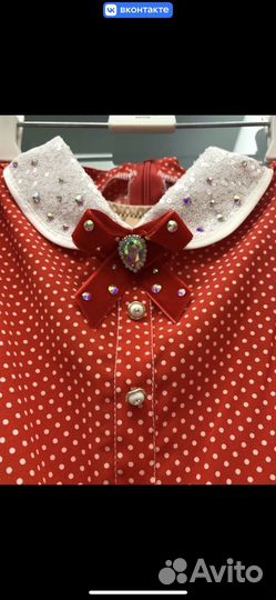 Платье -костюм: боди, юбка, аксессуар - бант