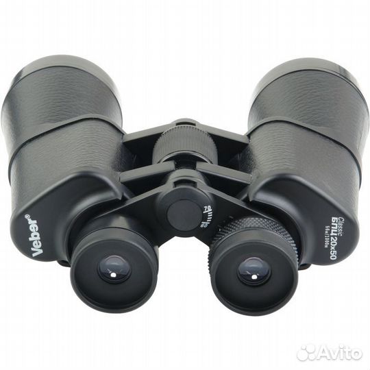 Бинокль Veber Classic бпц 20x50 VL черный, кожа