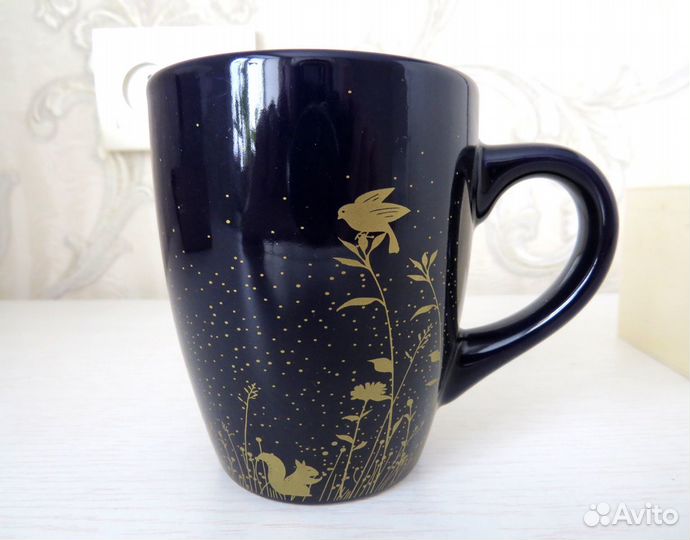 Деревянная шкатулка и кружка кобальт новые