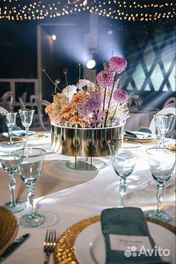 Цветы на стол гостей